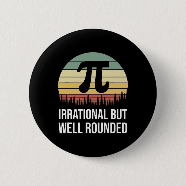 Retro Pi-dagen irrationell men väl rundad, funny M Knapp (Framsida)