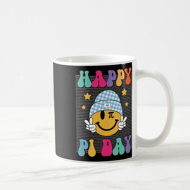 Retro Pi Day 10000 Digits Pi Sign Math Teacher Man Kaffemugg (Höger)