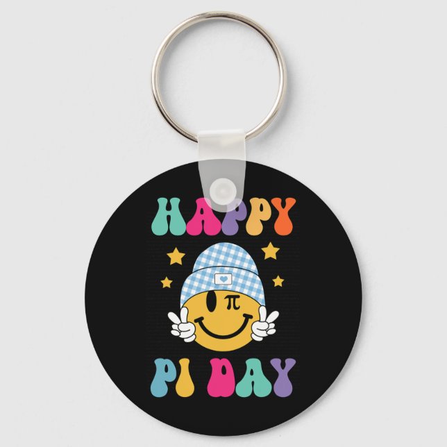 Retro Pi Day 10000 siffror Pi Sign Math Teacher Wo Nyckelring (Framsida)