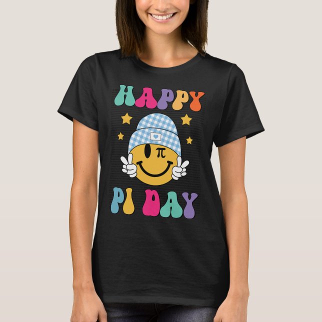 Retro Pi Day 10000 siffror Pi Sign Math Teacher Wo T Shirt (Framsida)