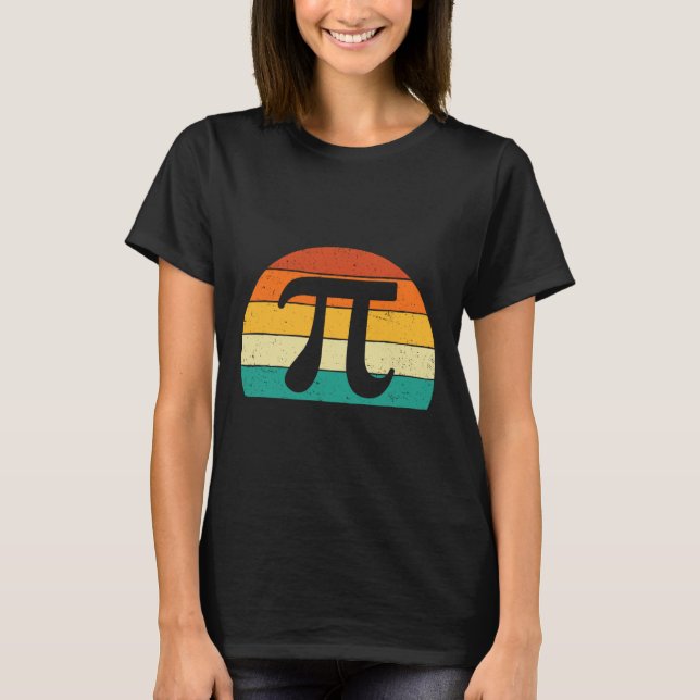 Retro Pi Symbol - Math Älskare Science Pi Day T Shirt (Framsida)