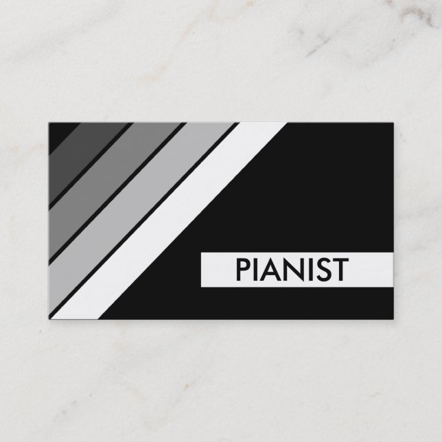 retro PIANIST Visitkort (Framsida)