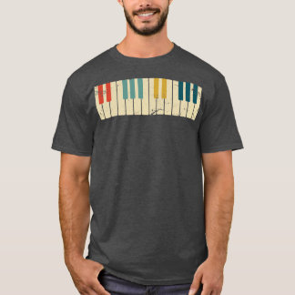Retro Piano Nycklar Piano T Shirt