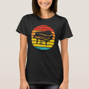 Retro Piano Sunset Design Musical Pianist Musician T Shirt