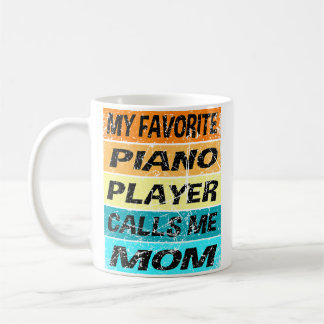 Retro pianotröja Min favorit kallar mig Mamma Pian Kaffemugg
