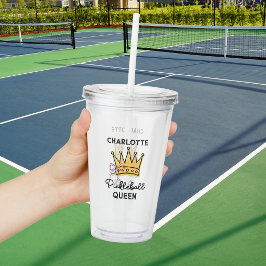 Retro Pickleball Drottning Rosa Personlig Kvinnor Take Away Mugg