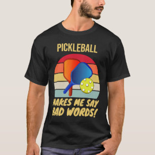 Retro Pickleball får mig att säga dålig Ord-Vintag T Shirt
