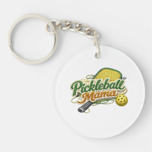 Retro Pickleball Mamma Nyckelring Mors Dag