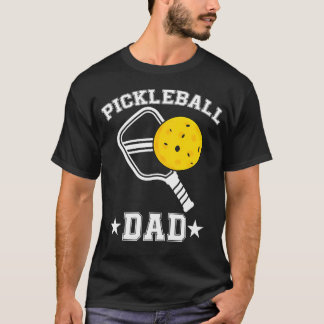 Retro Pickleball Pappa Daddy Far Happy Fars Dag T Shirt
