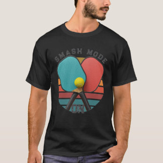 • Retro Pickleball Smash Mode Paddle-grafik T Shirt