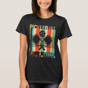 Retro Pickleball som en Champ Paddles, Boll, Net T Shirt