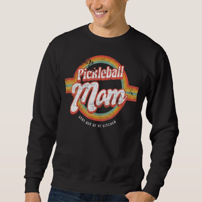 Retro Pickleball Team Clothing Mors dag Pickl Lång Ärmad Tröja (Framsida)