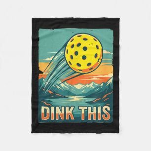 Retro pickleball-tröja dink this rolig spelareRetr Fleecefilt