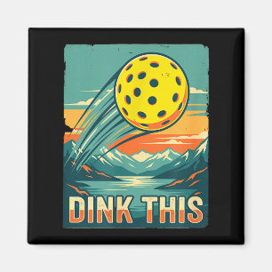 Retro pickleball-tröja dink this rolig spelareRetr Magnet