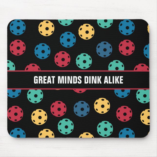 😍 Retro Picklebollar / svart med anpassningsbar Musmatta (Framsidan)