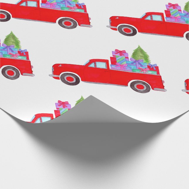 Retro Pickup med julklappar Pappra Presentpapper (Hörn)