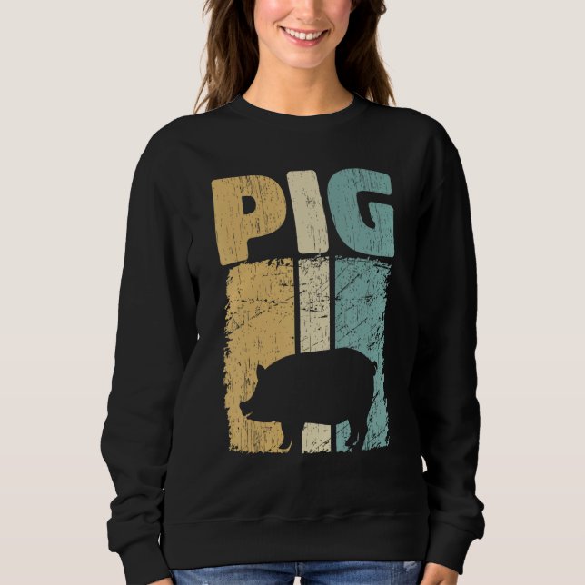 Retro Pig Lover, Cute Farmer, Farming For Men Wome T Shirt (Framsida)
