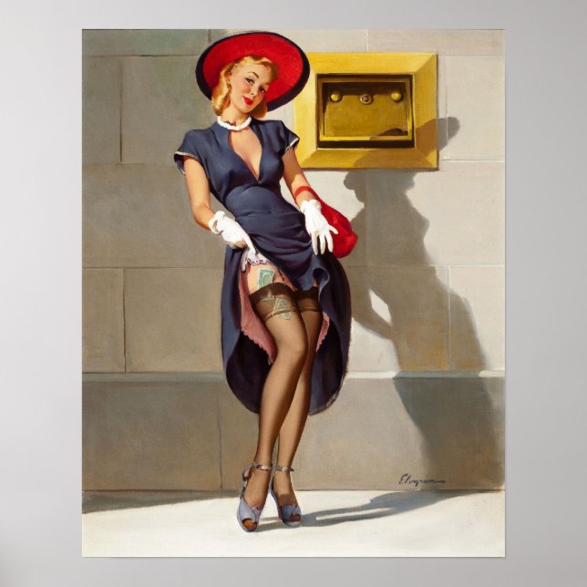 Retro Pin-Up Girl Poster (Framsidan)