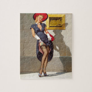 Retro Pin-Up Girl Pussel