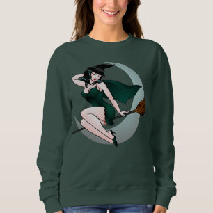 Retro Pin-up Girl Shirt Witchy Halloween Shirt T Shirt