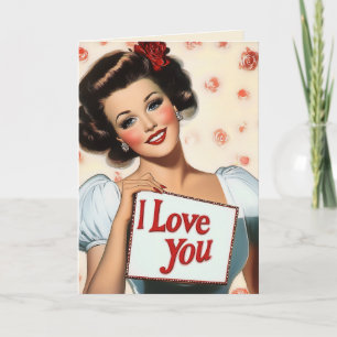 Retro Pin-Up Kärlek Inbjudan
