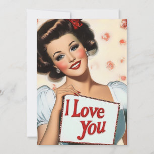 Retro Pin-Up Kärlek Inbjudningar