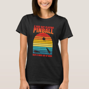 Retro Pinball Beats Work Arcade Maskin T Shirt
