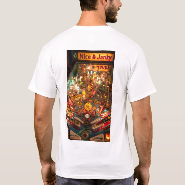 Retro Pinball Maskin Graphic Tee (Baksida)