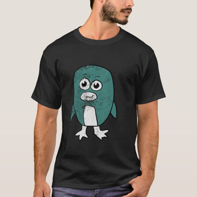 Retro Pingvin T Shirt (Framsida)