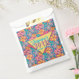 Retro Pink and Yellow Floral Birthday