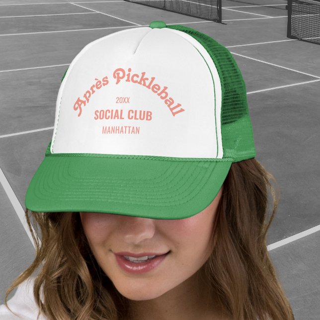 Retro Pink Après Pickle Ball Social Club Green  Keps (Skapare uppladdad)