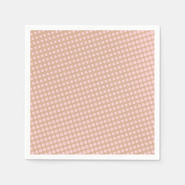 Retro Pink Blend Brown Party Napkin Pappersservett (Framsidan)