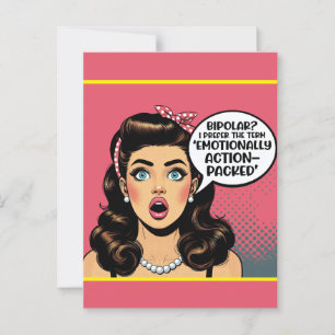 Retro Pinup_ Actionfylld Vykort