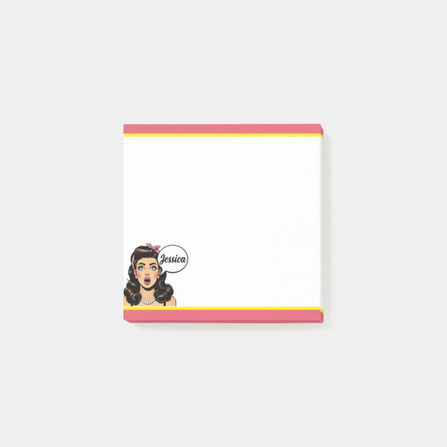 Retro Pinup_ Åtgärd slutförd Post-it Block (Framsida)