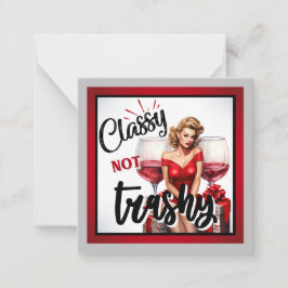 Retro Pinup Classy inte Trashy Anteckningskort