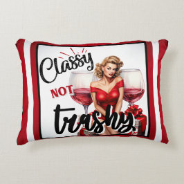 Retro Pinup Classy inte Trashy Prydnadskudde