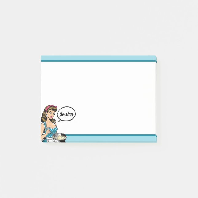 Retro Pinup_ Hej Darlin Post-it Block (Framsida)