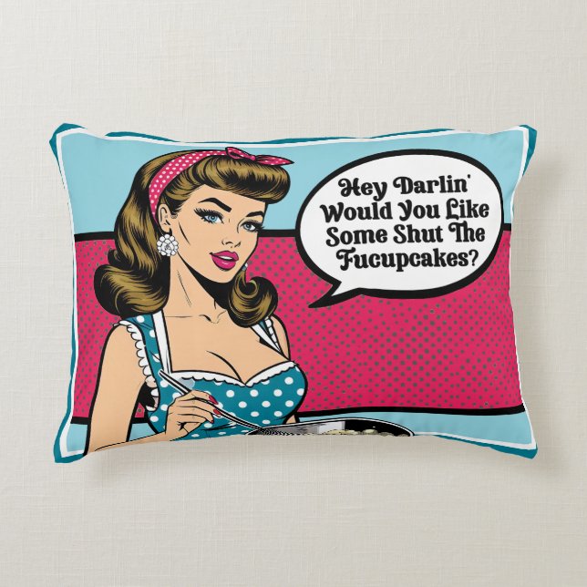 Retro Pinup_ Hej Darlin Prydnadskudde (Framsidan)