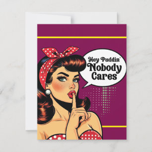 Retro Pinup_ Hej Pudding OSA Kort