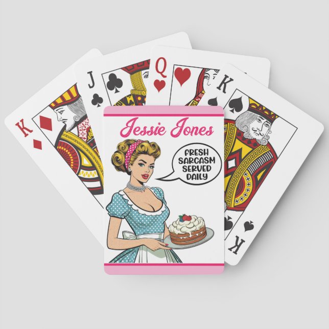 Retro Pinup_ serverat dagligen Casinokort (Baksidan)