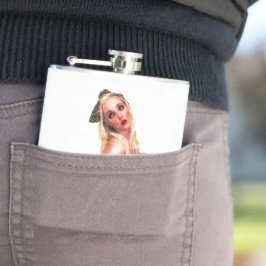 Retro Pinup Tropical Tiki Beach Girl White Hip Fickplunta