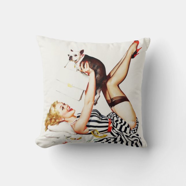 Retro pinupdekor kudde (Framsida)