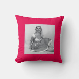 Retro-Pinupet för Funny Offertartikel Rosa Cushio Kudde