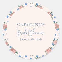 Retro Pion Blommig Blå Prickar Bröllopsfest Anpass