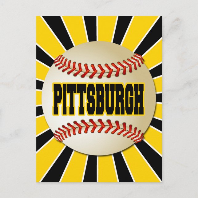 RETRO PITTSBURGH BASEBALL VYKORT (Framsida)
