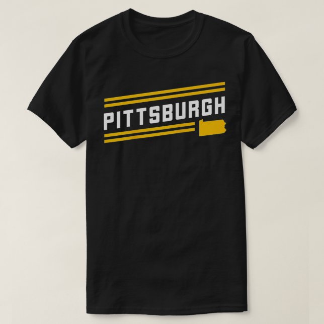 Retro Pittsburgh City Rand Gult Pennsylvania T Shirt (Design framsida)
