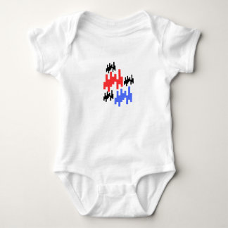 Retro Pixel Alien Baby Bodysuit;Cute Arcade Style T Shirt