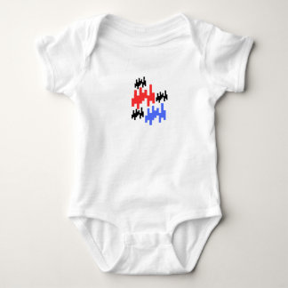 Retro Pixel Alien Baby Bodysuit;Söt arkadstil T Shirt