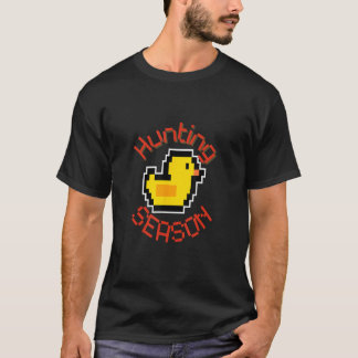 Retro Pixel Anka Jaktsäsongsdesign T Shirt