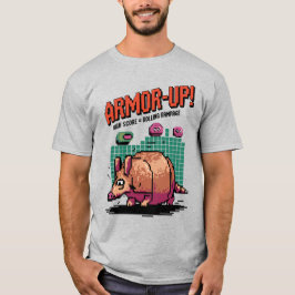 Retro Pixel Art Armadillo Video Speldesign T Shirt